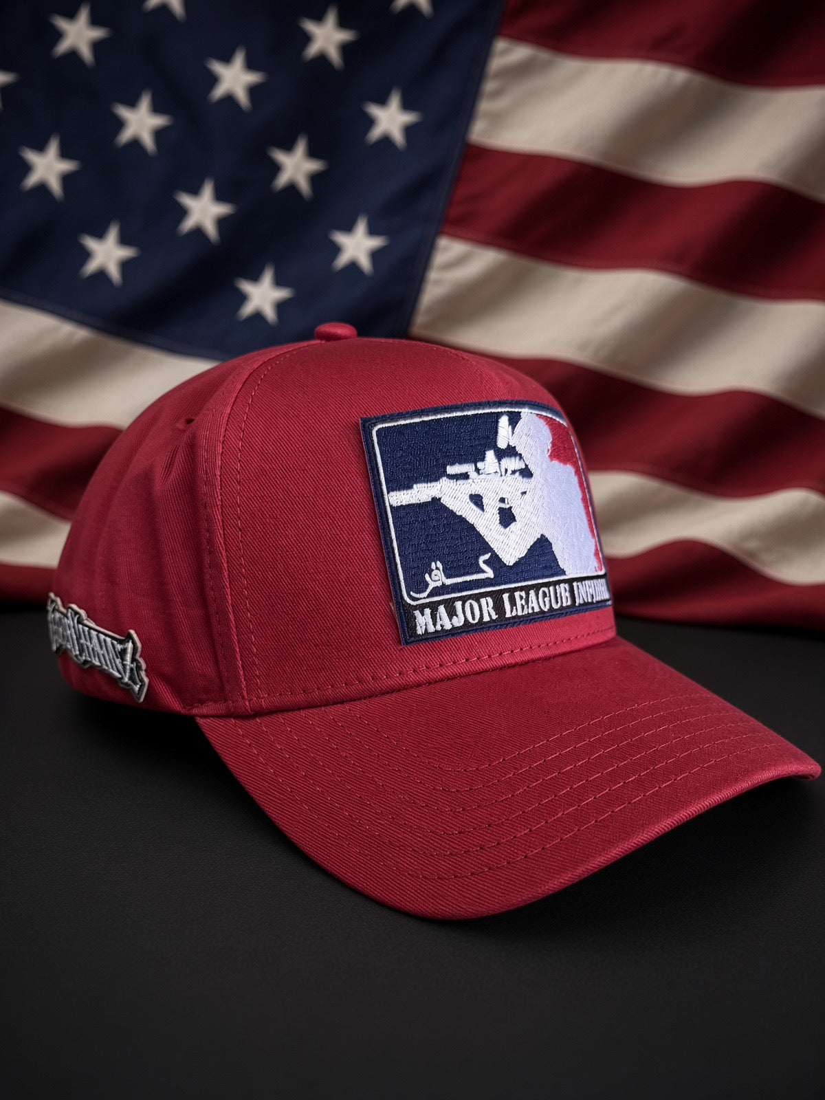 Major league infidel – burgundy – five panel