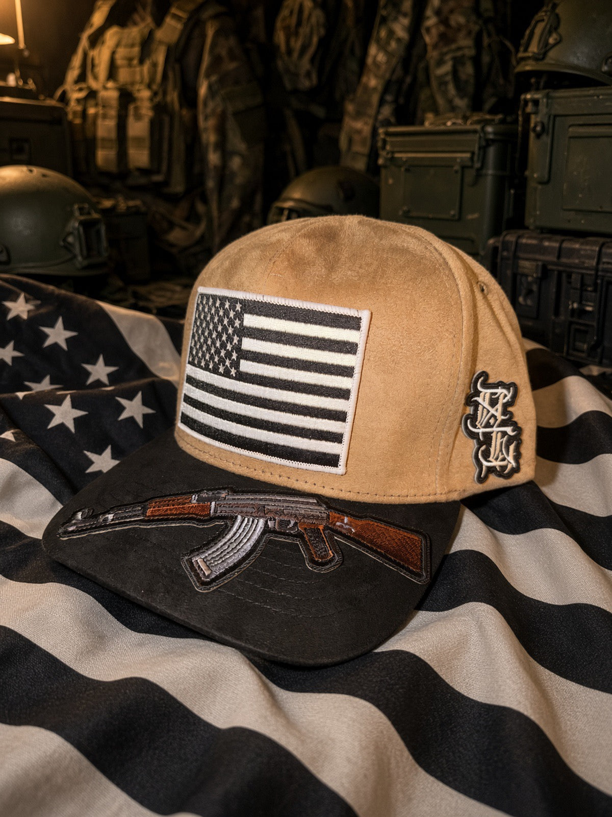 The GunSmith Brown Suede 5-Panel Snapback