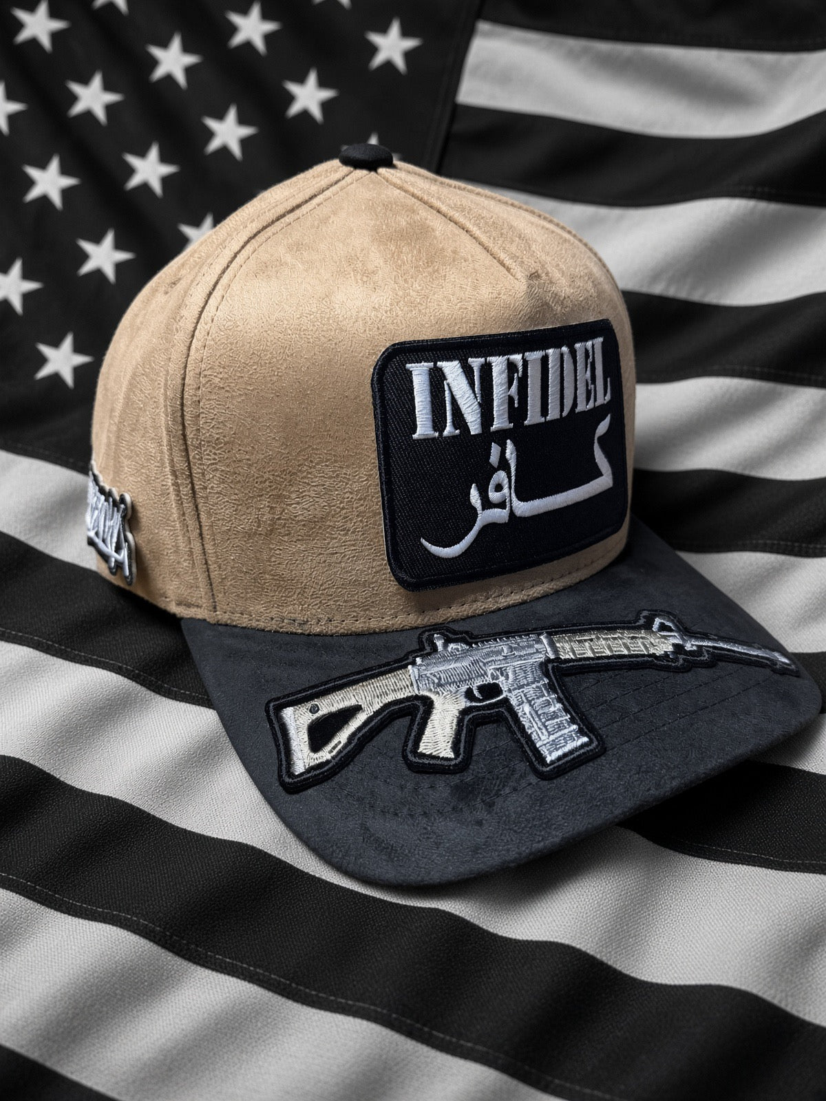 THE COOL GUY — FULLY LOADED SUEDE 5-PANEL CURVED BILL SNAPBACK