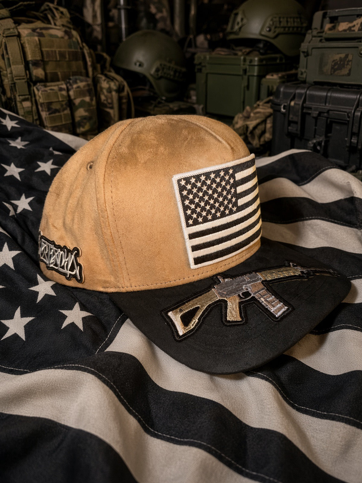 The GunSmith Brown Suede 5-Panel Snapback