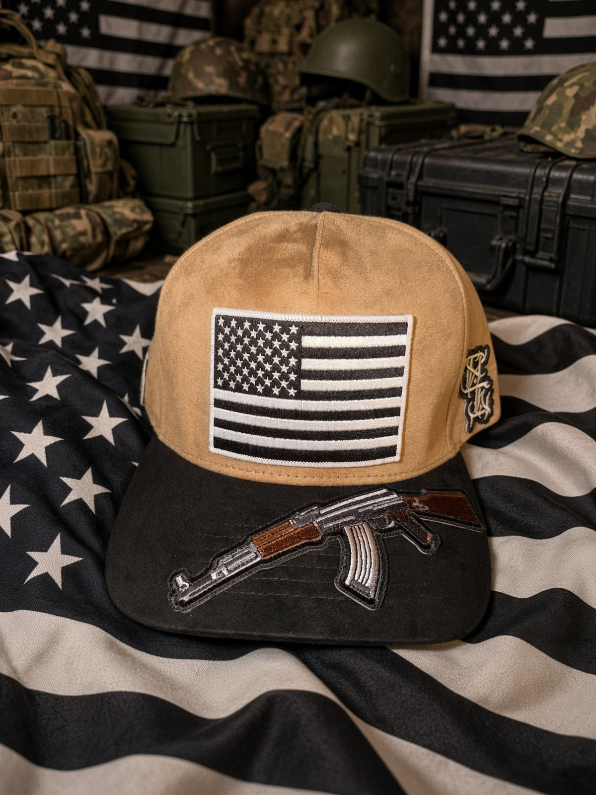 The GunSmith Brown Suede 5-Panel Snapback