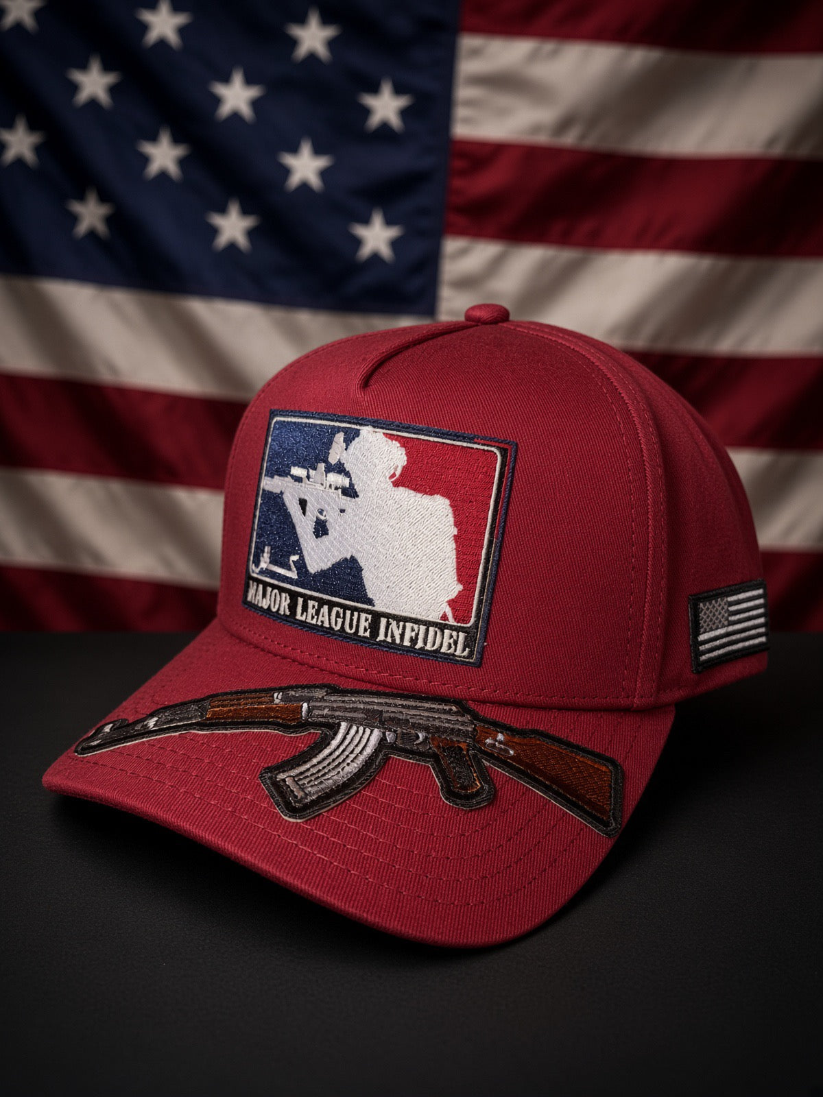 Major league infidel – burgundy – five panel