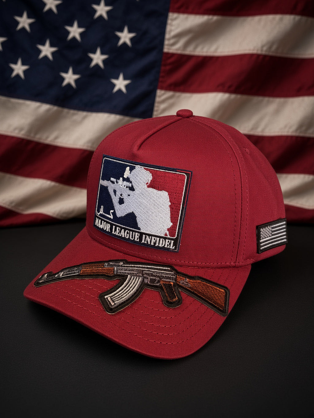 Major league infidel – burgundy – five panel
