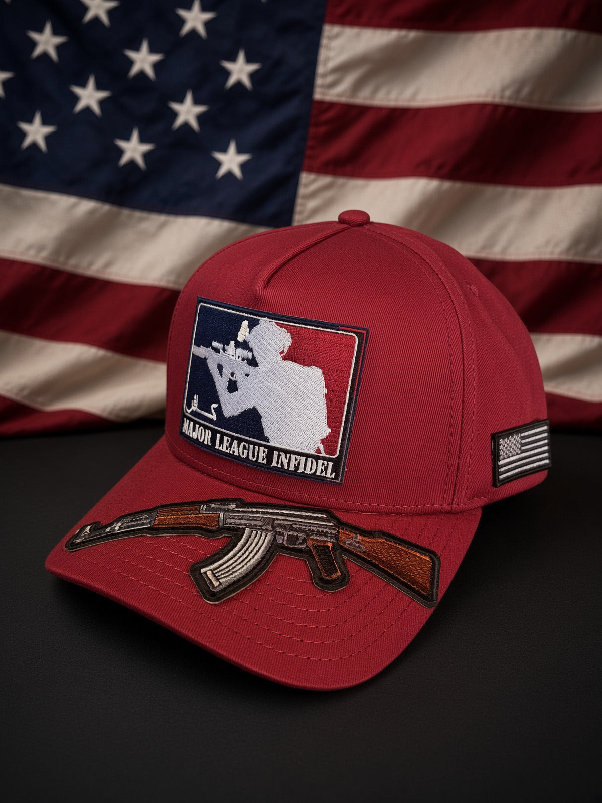 Major league infidel – burgundy – five panel