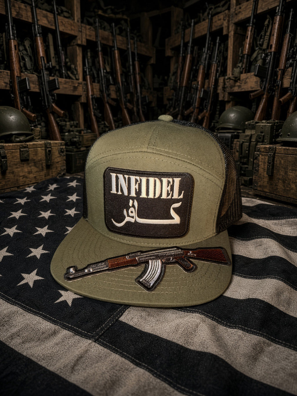 DR. GREEN TIP — PREMIUM OG GREEN 7-PANEL TRUCKER SNAPBACK
