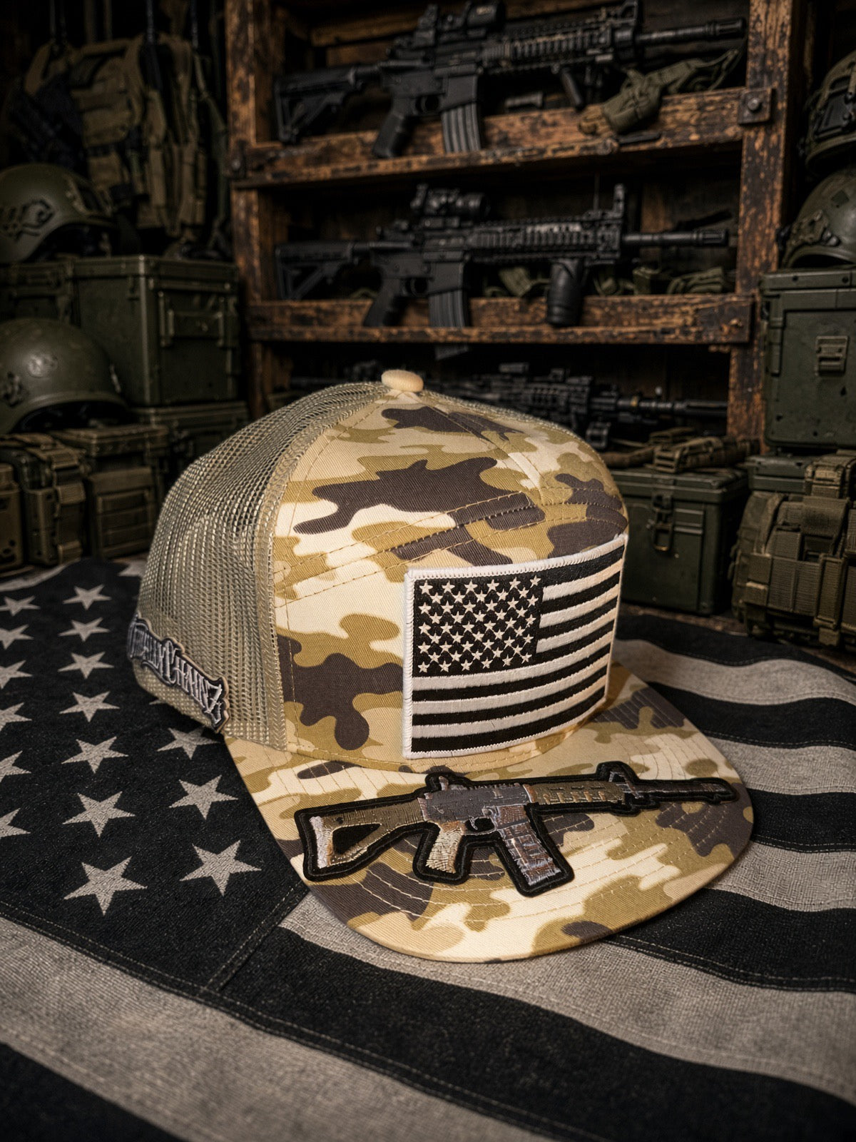 The Desert Recon — Desert Camo 7-Panel Flat Bill Snapback