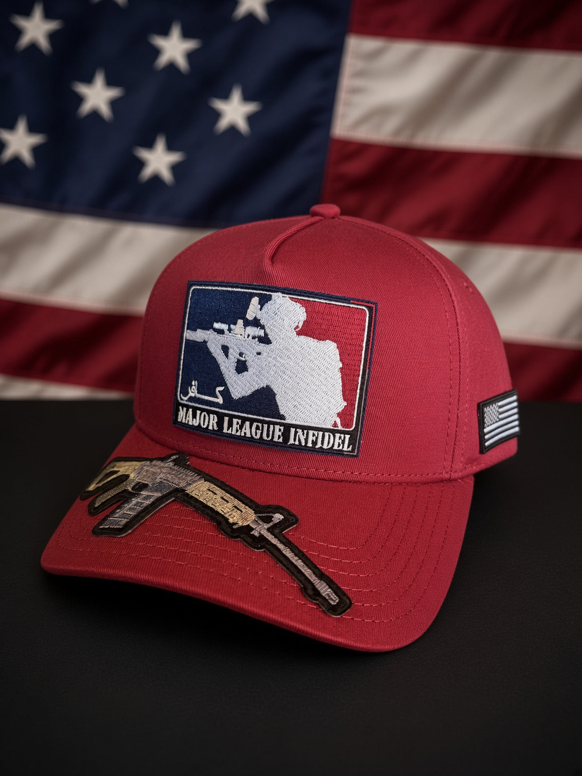 Major league infidel – burgundy – five panel