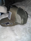 Olive green mesh back