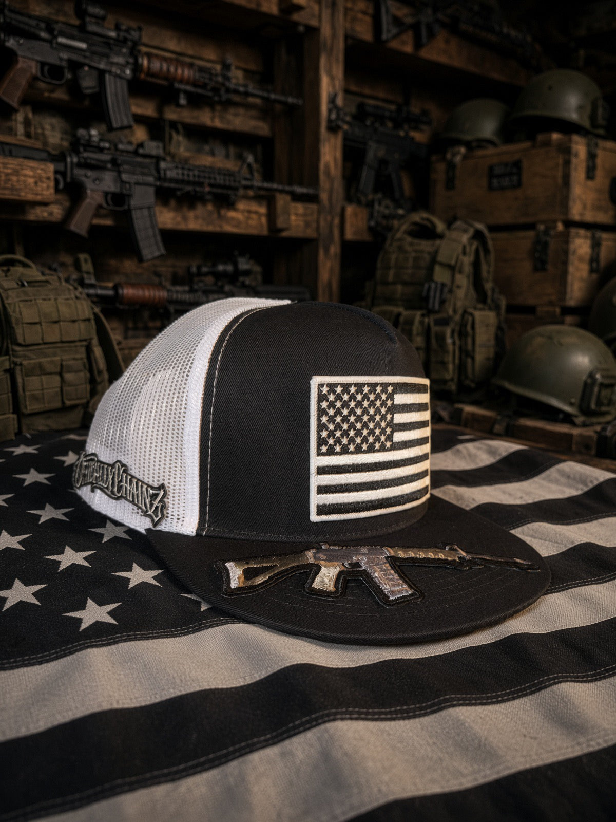 The American Blackout — Premium Flat Bill Trucker Hat
