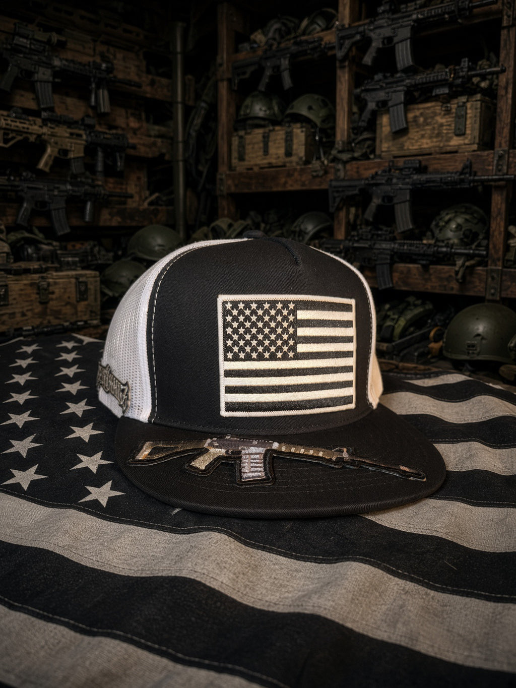 The American Blackout — Premium Flat Bill Trucker Hat