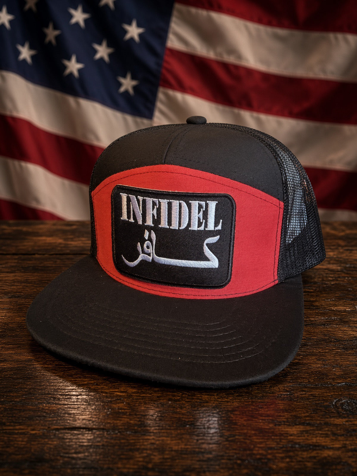The Red Infidel – 7 panel hat