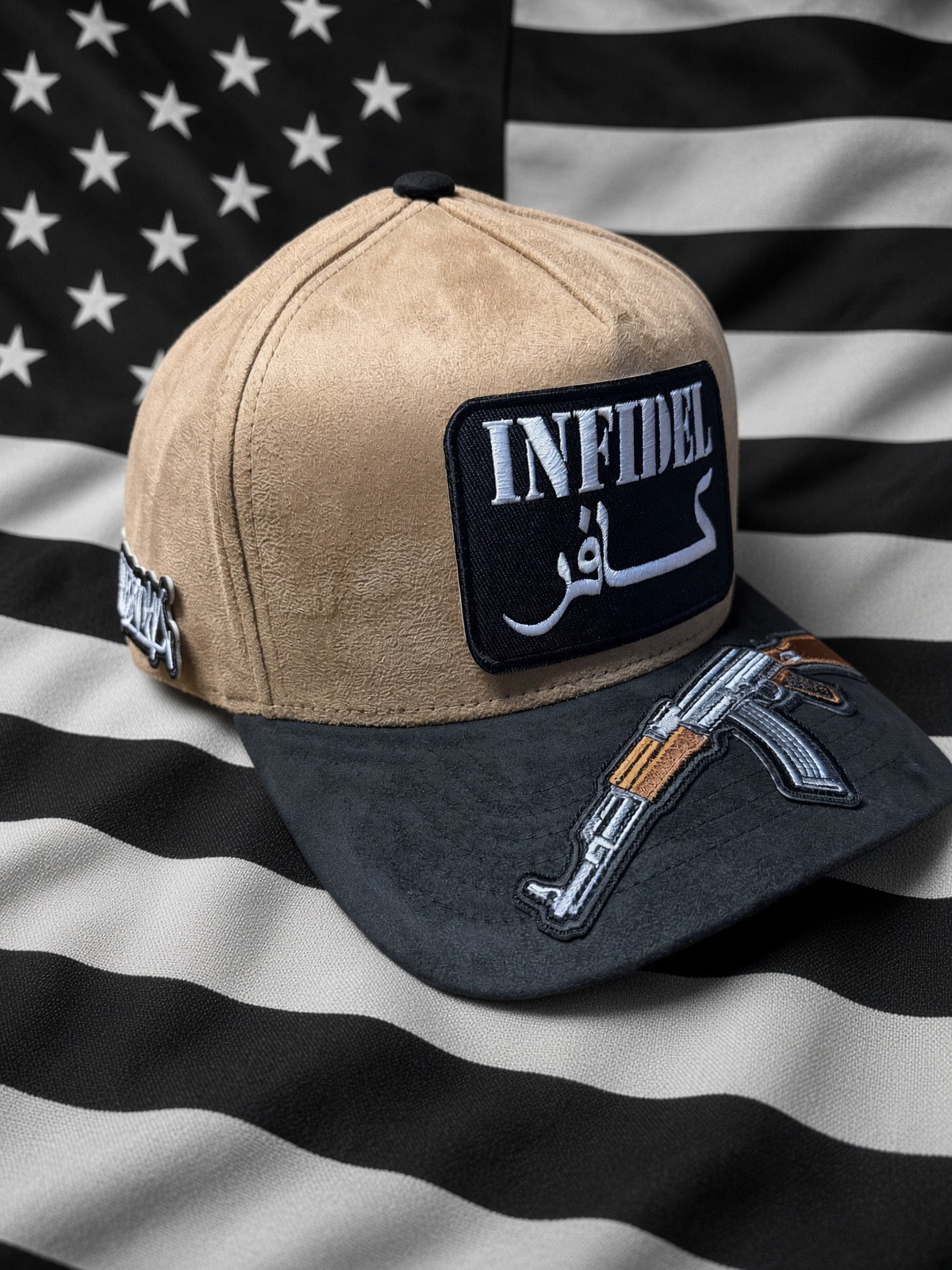 THE COOL GUY — FULLY LOADED SUEDE 5-PANEL CURVED BILL SNAPBACK