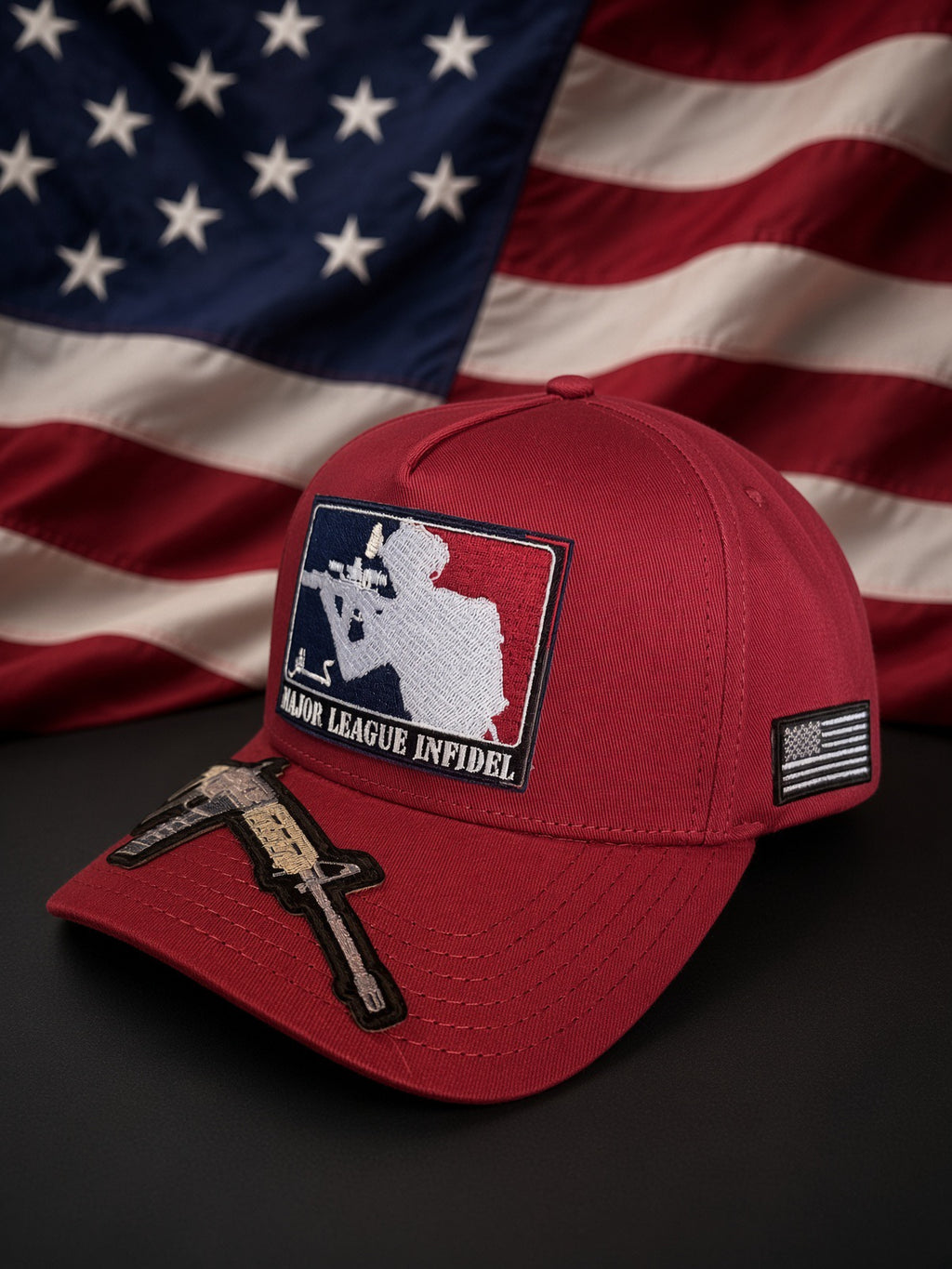 Major league infidel – burgundy – five panel