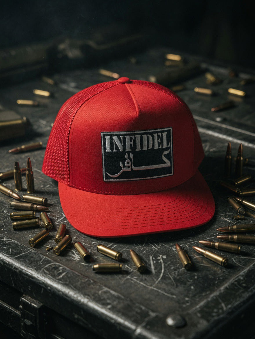 Red infidel flat bill