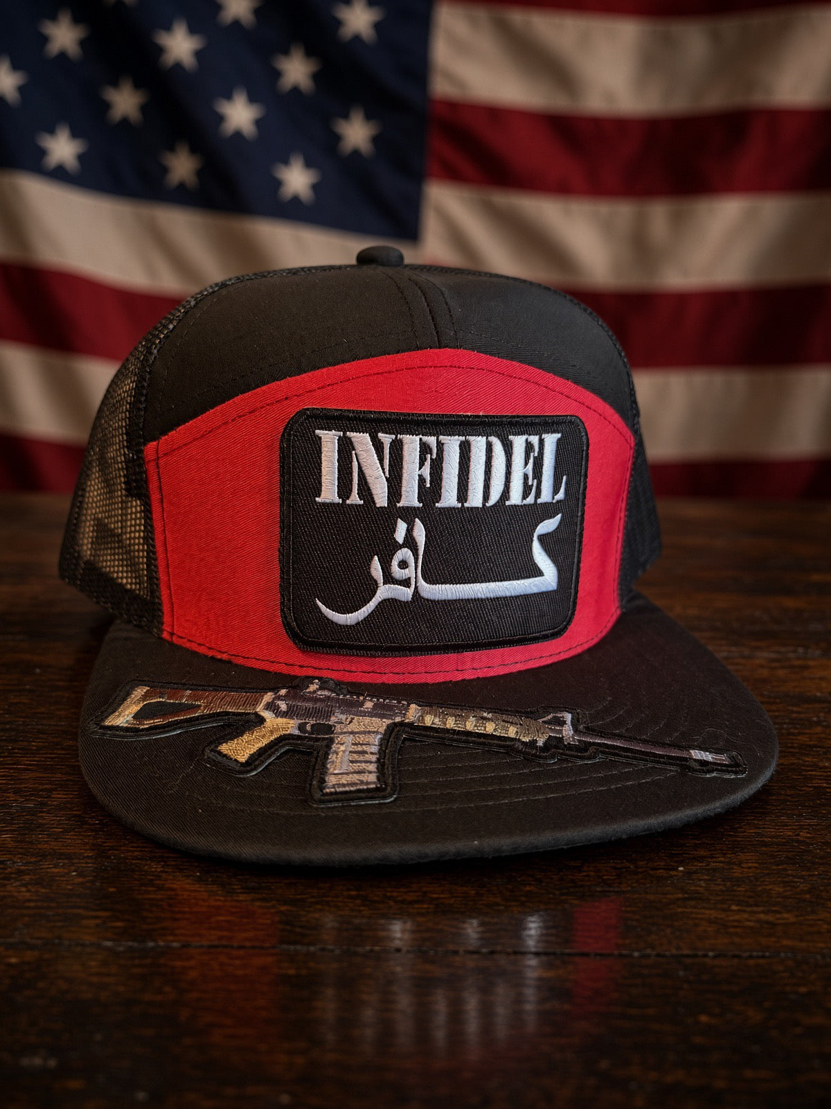 The Red Infidel – 7 panel hat