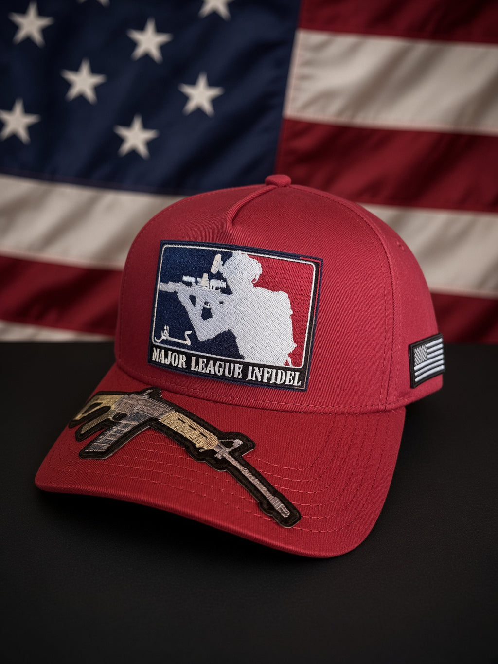 Major league infidel – burgundy – five panel