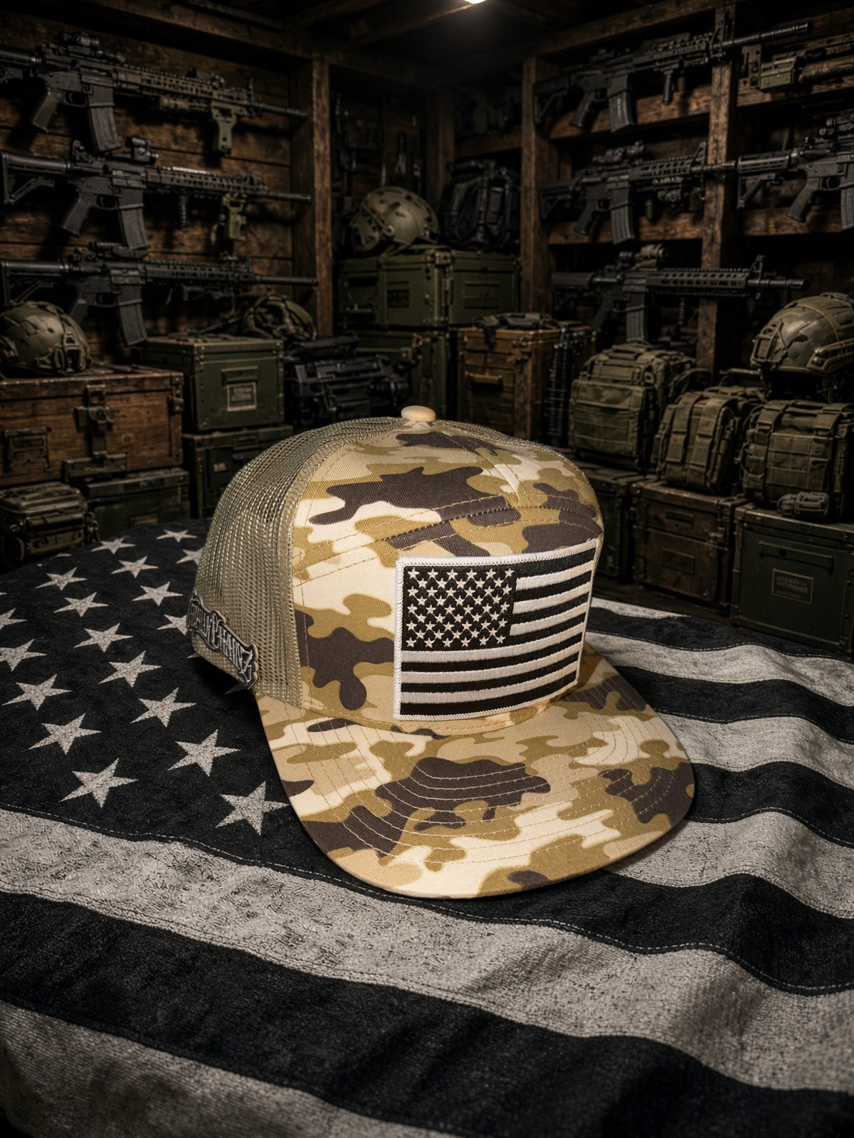 The Desert Recon — Desert Camo 7-Panel Flat Bill Snapback