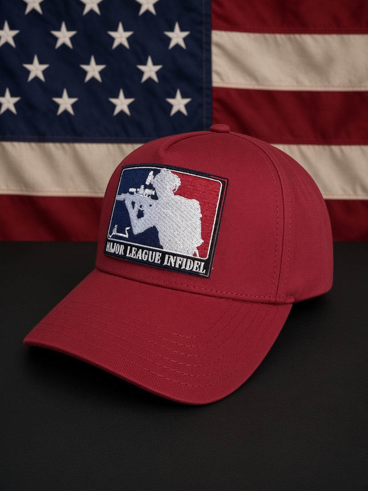 Major league infidel – burgundy – five panel