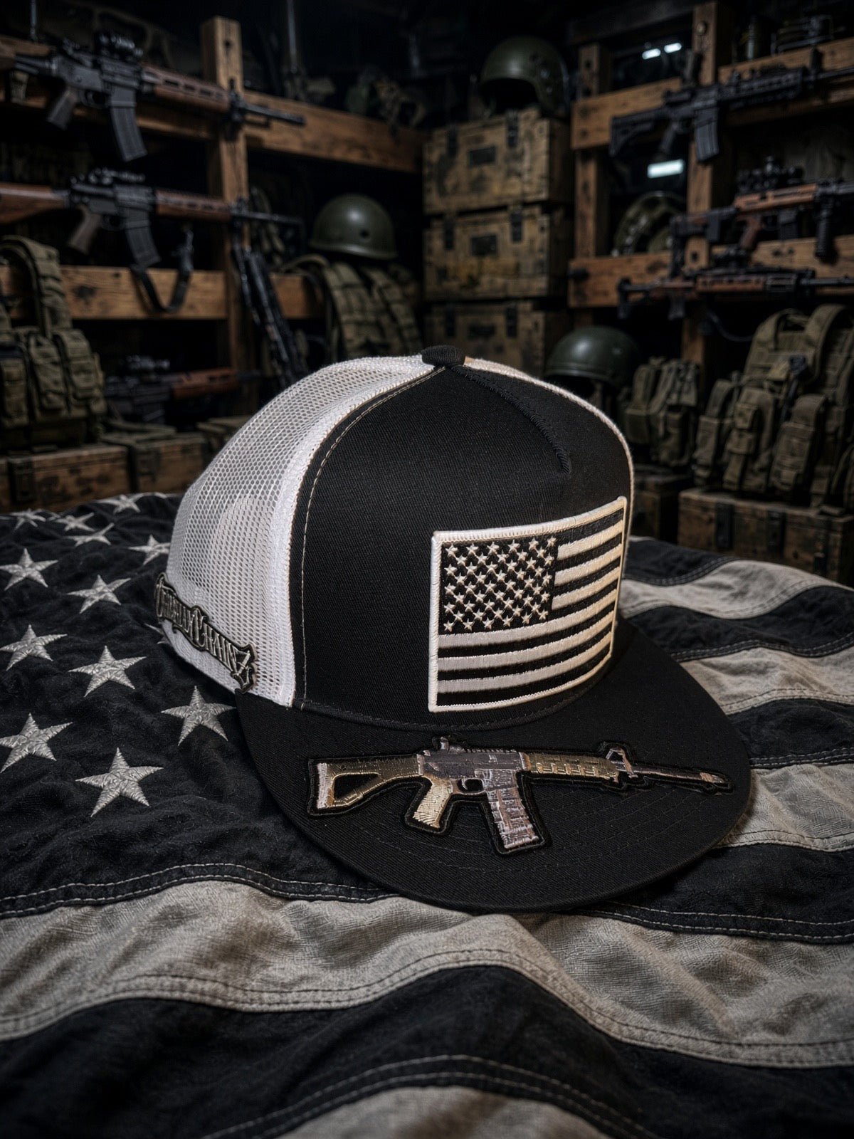 The American Blackout — Premium Flat Bill Trucker Hat