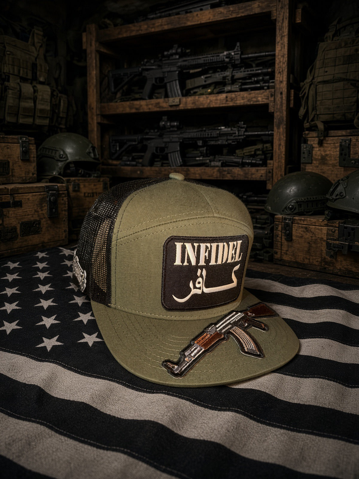 DR. GREEN TIP — PREMIUM OG GREEN 7-PANEL TRUCKER SNAPBACK