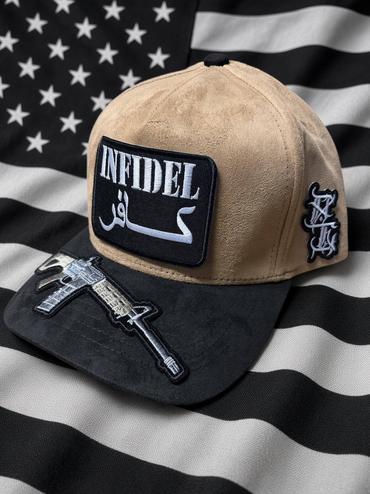 THE COOL GUY — FULLY LOADED SUEDE 5-PANEL CURVED BILL SNAPBACK