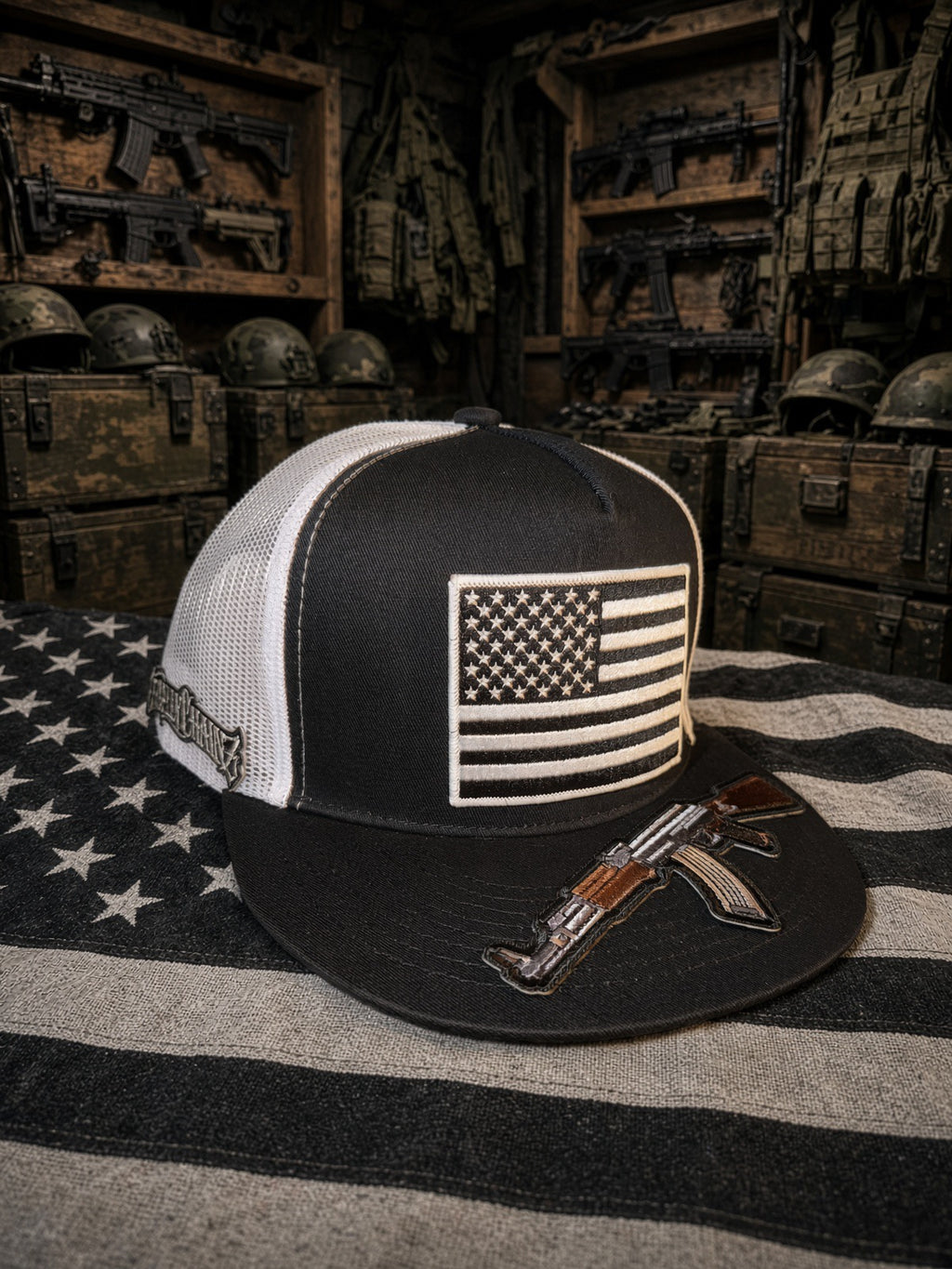 The American Blackout — Premium Flat Bill Trucker Hat