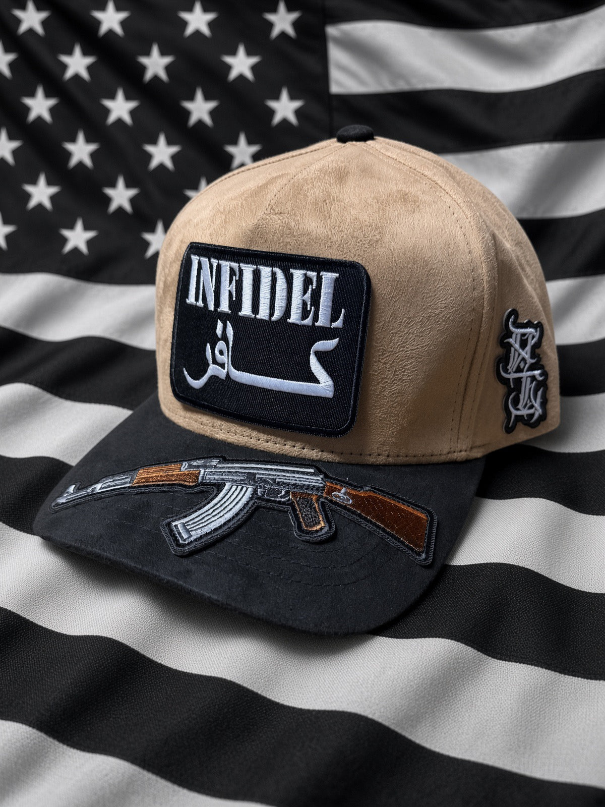 THE COOL GUY — FULLY LOADED SUEDE 5-PANEL CURVED BILL SNAPBACK