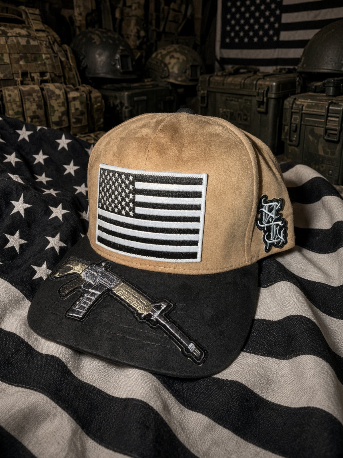 The GunSmith Brown Suede 5-Panel Snapback