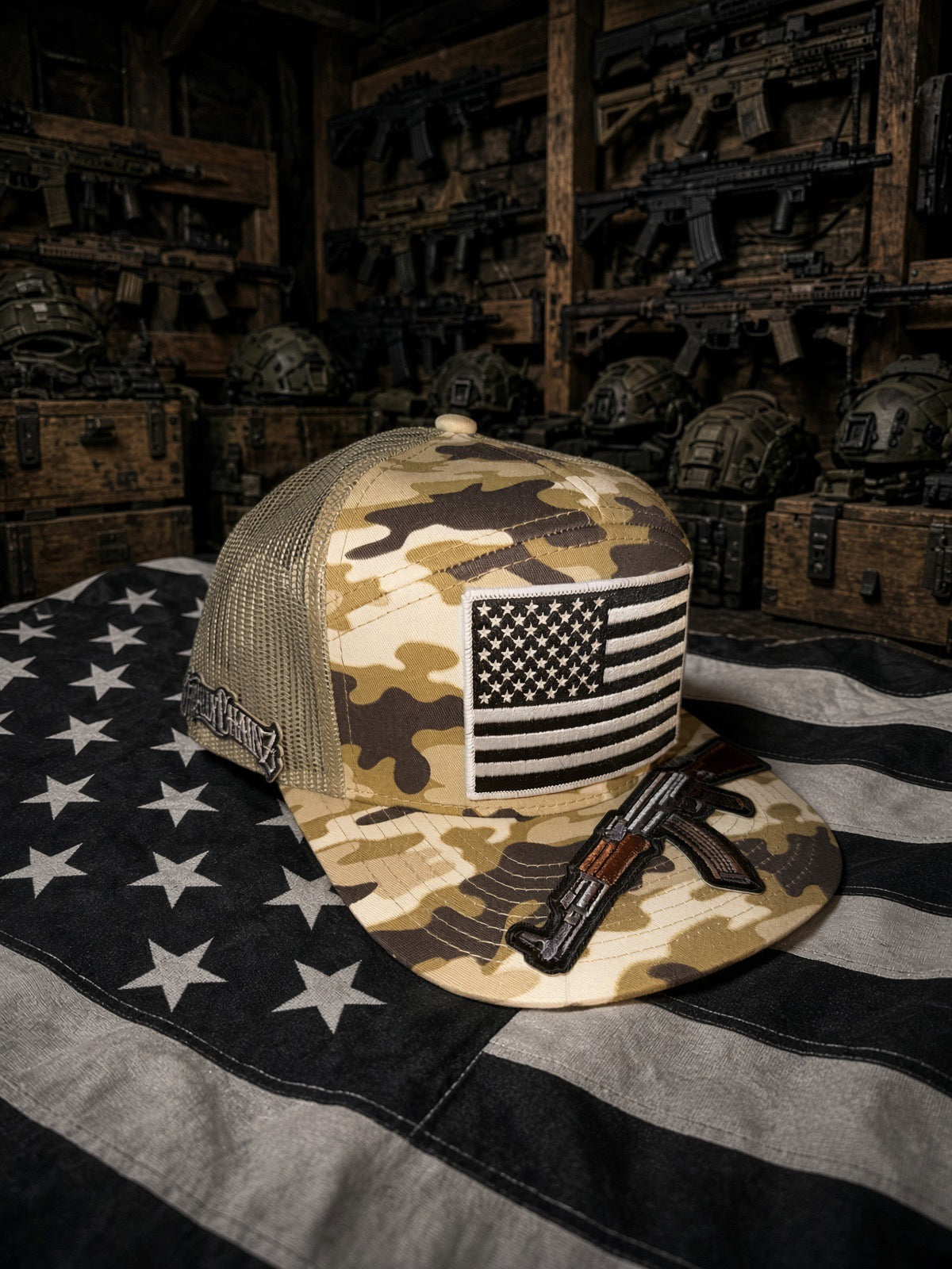 The Desert Recon — Desert Camo 7-Panel Flat Bill Snapback
