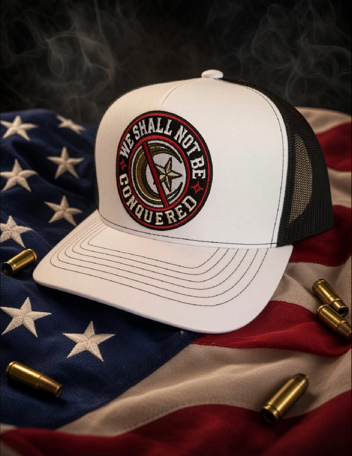 THE WHITE RESISTANCE-white /black mesh back -5panel