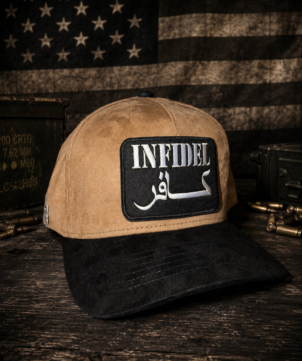 THE COOL GUY — FULLY LOADED SUEDE 5-PANEL CURVED BILL SNAPBACK