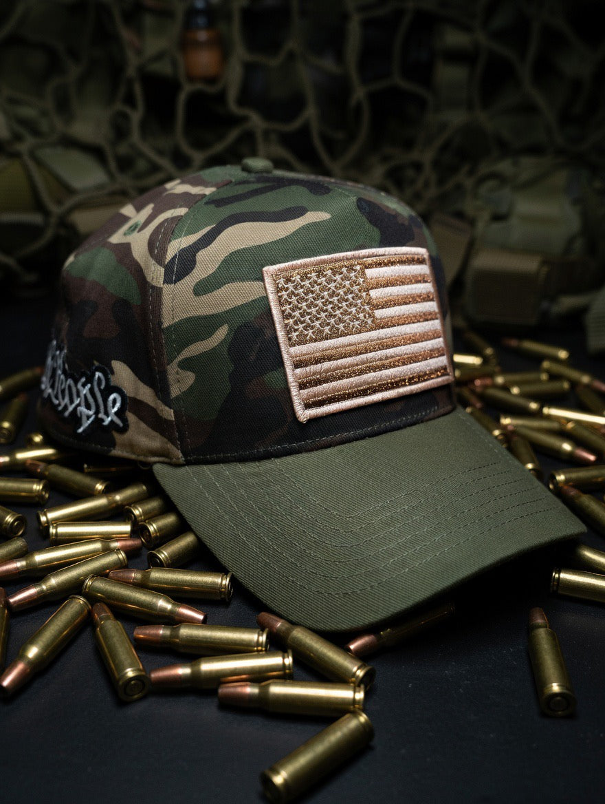 Camo and gold we  the people