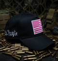 Black  (pink flag) we the people hat