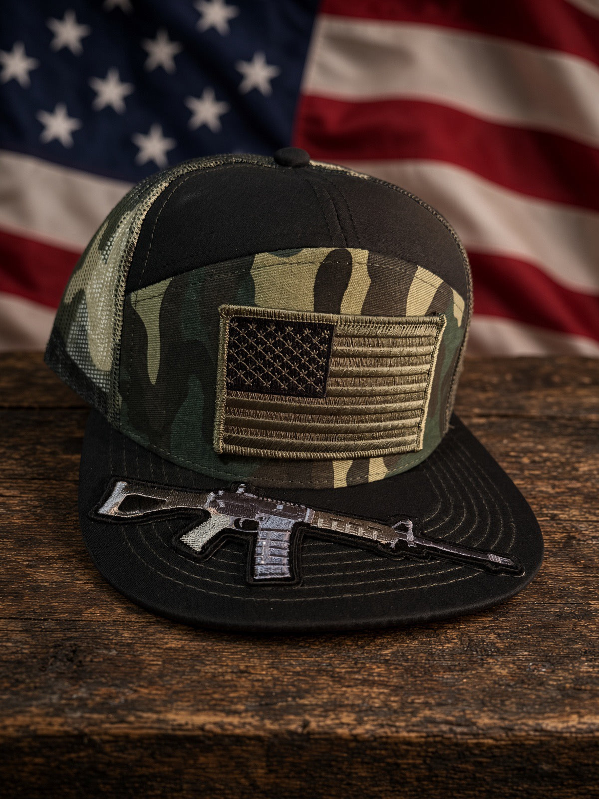 The Woodland Operator — 7-Panel Flat Bill Snapback