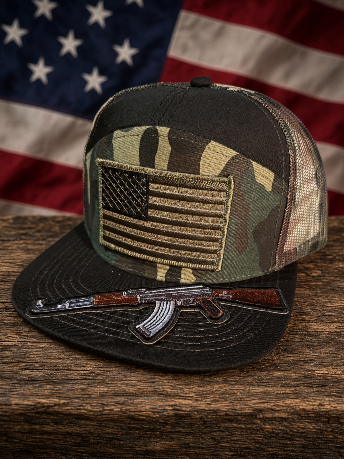 The Woodland Operator — 7-Panel Flat Bill Snapback
