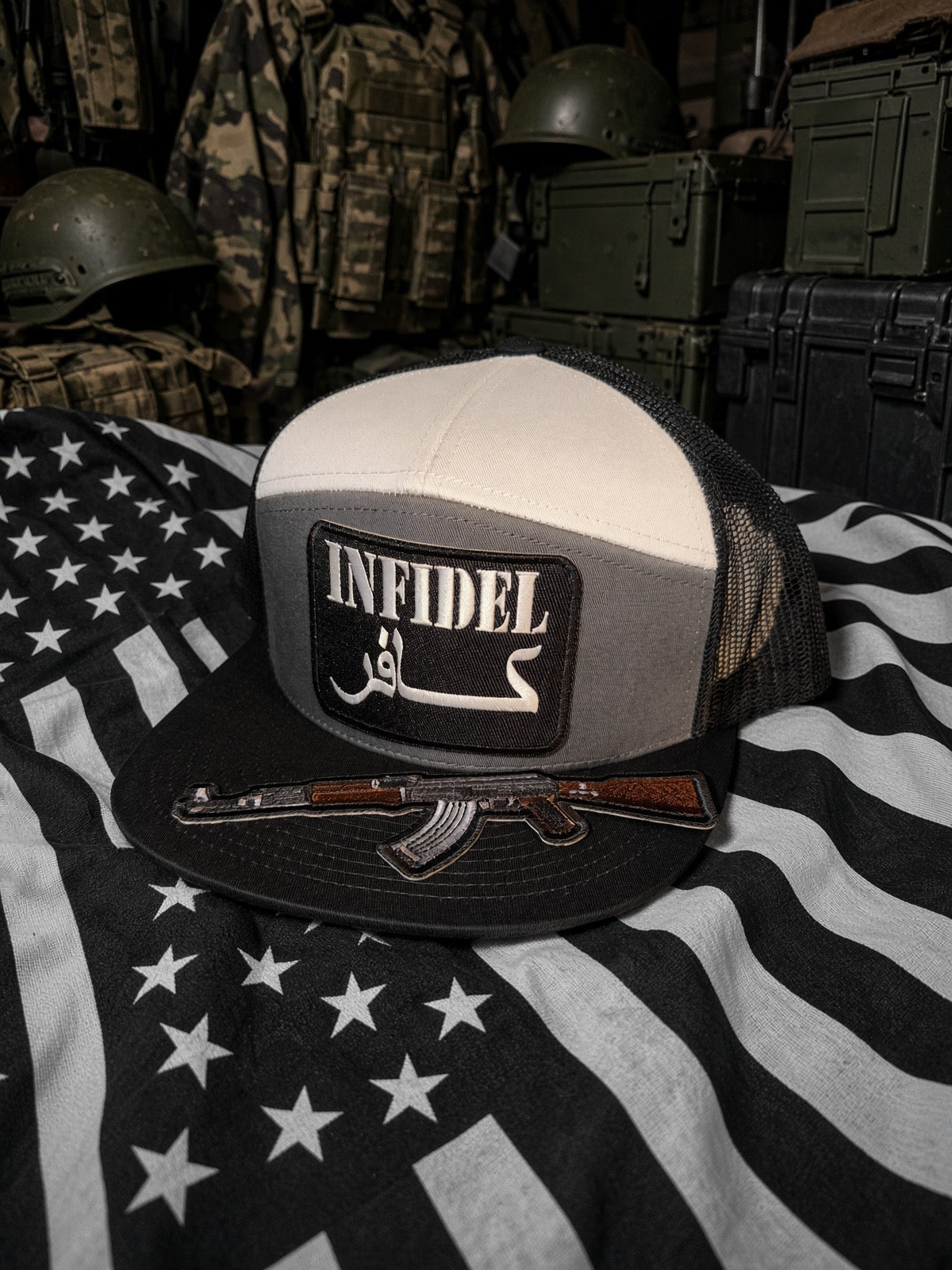 THE FALLOUT (ar-15) — 7-PANEL MESH SNAPBACK