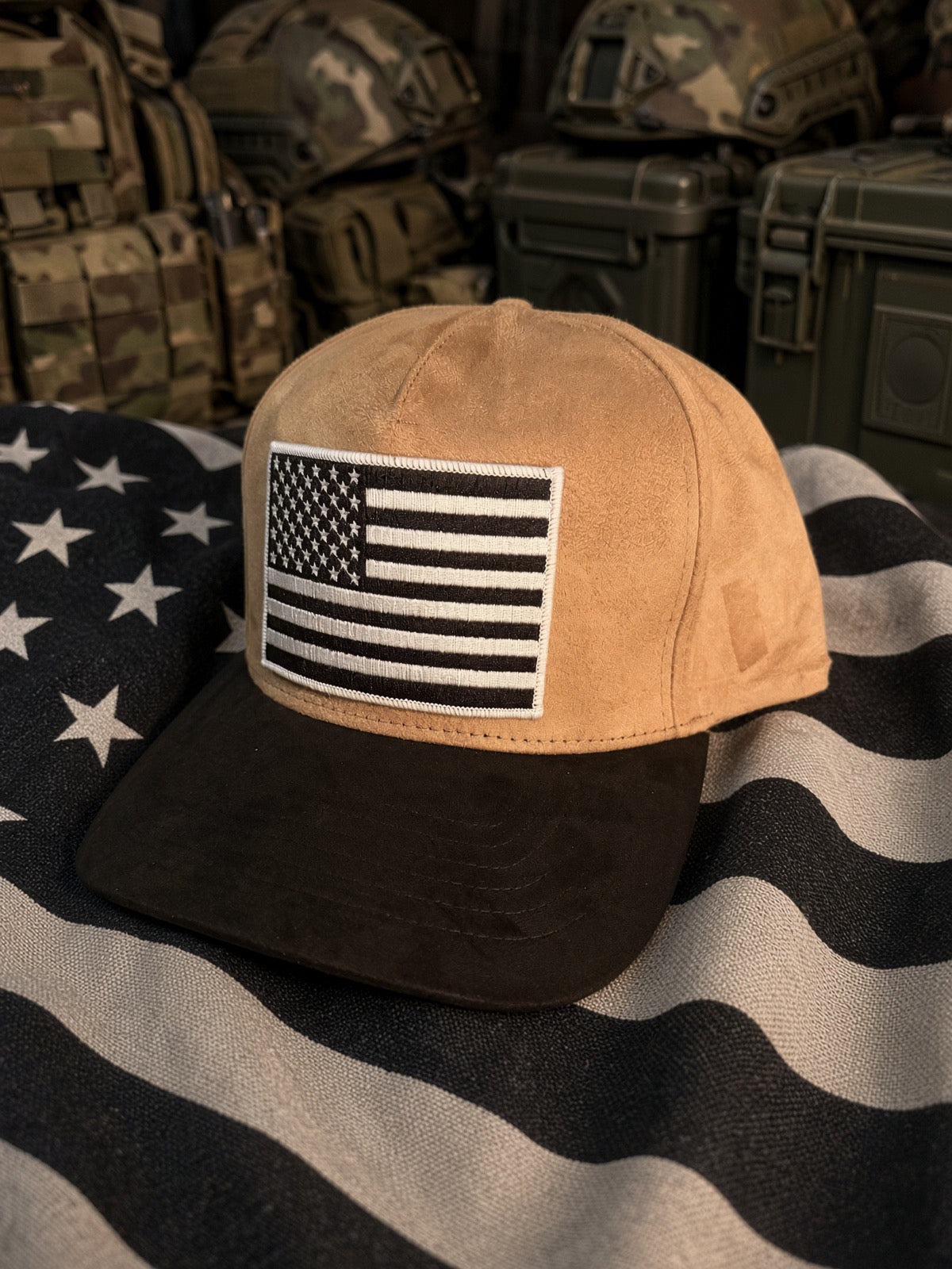 The GunSmith Brown Suede 5-Panel Snapback