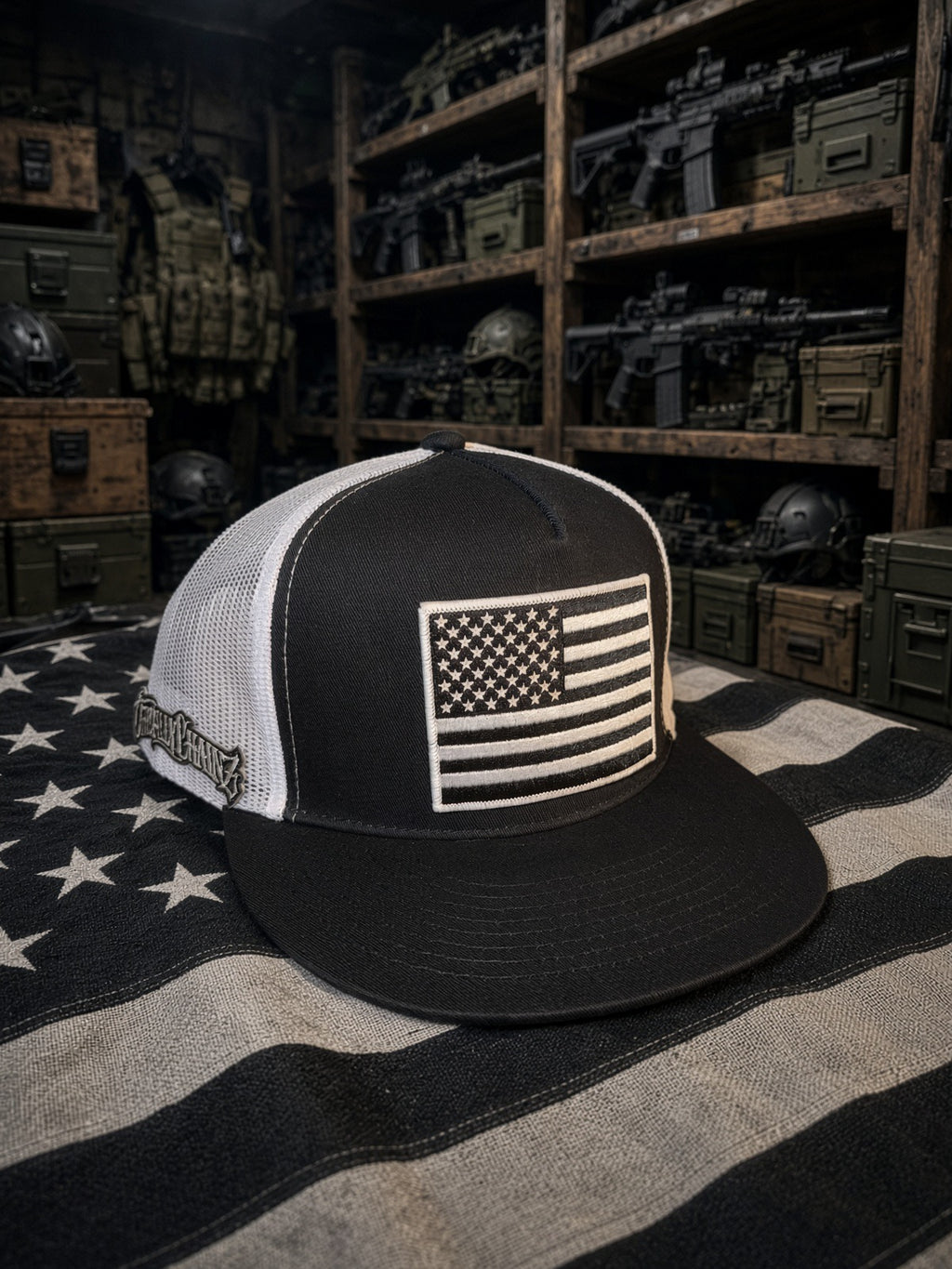 The American Blackout — Premium Flat Bill Trucker Hat
