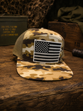 Brown camo America 7panel hat
