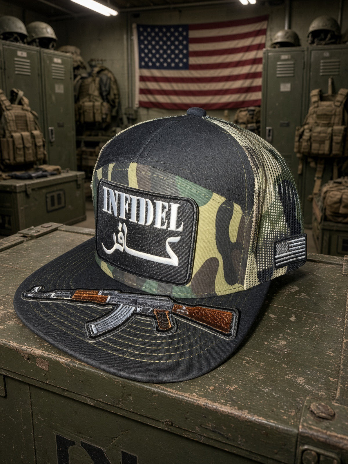 THE BUSHWHACKER
Infidel 7-Panel hat