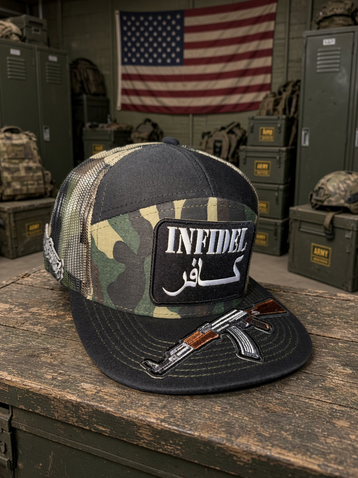 THE BUSHWHACKER
Infidel 7-Panel hat
