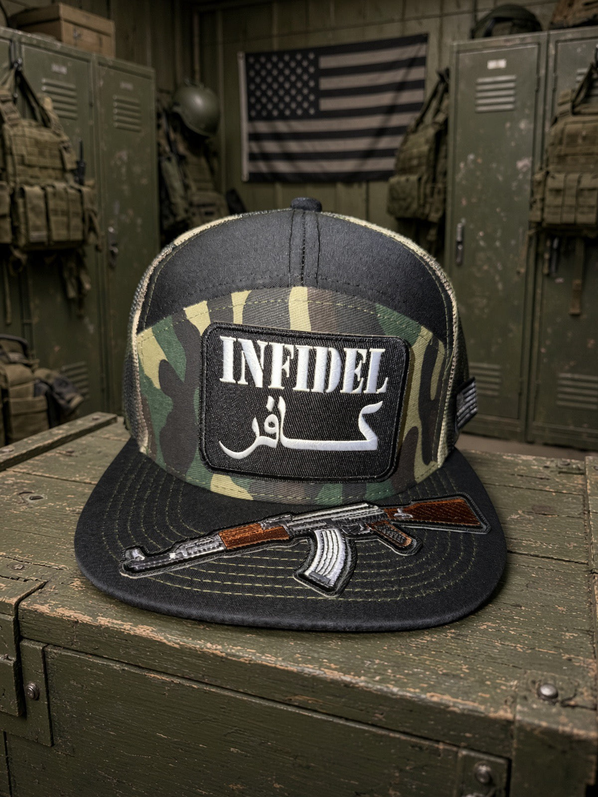THE BUSHWHACKER
Infidel 7-Panel hat