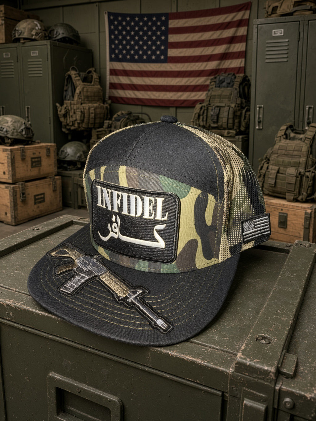 THE BUSHWHACKER
Infidel 7-Panel hat