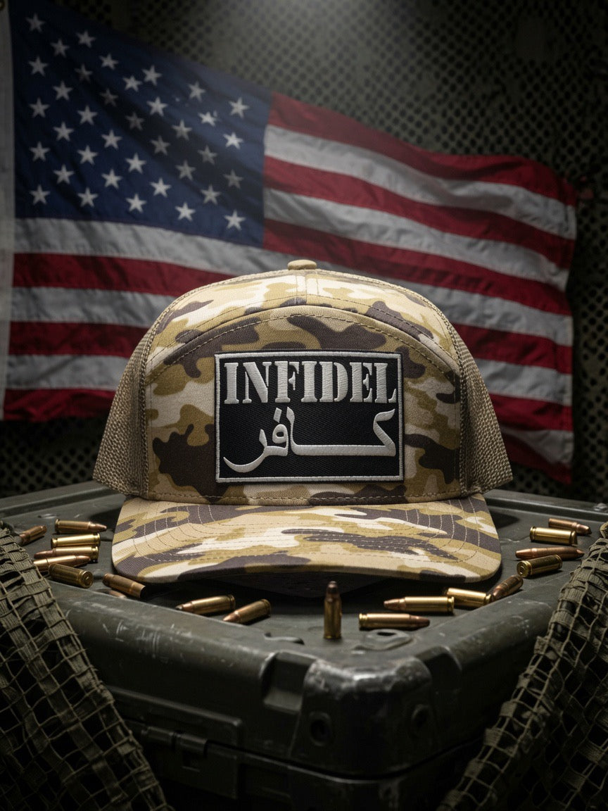 Infidel brown camo flat bill