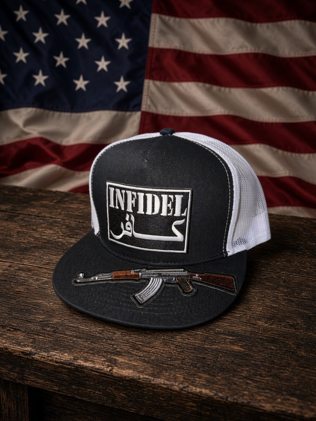 The HANG MAN -black/white snap back hat