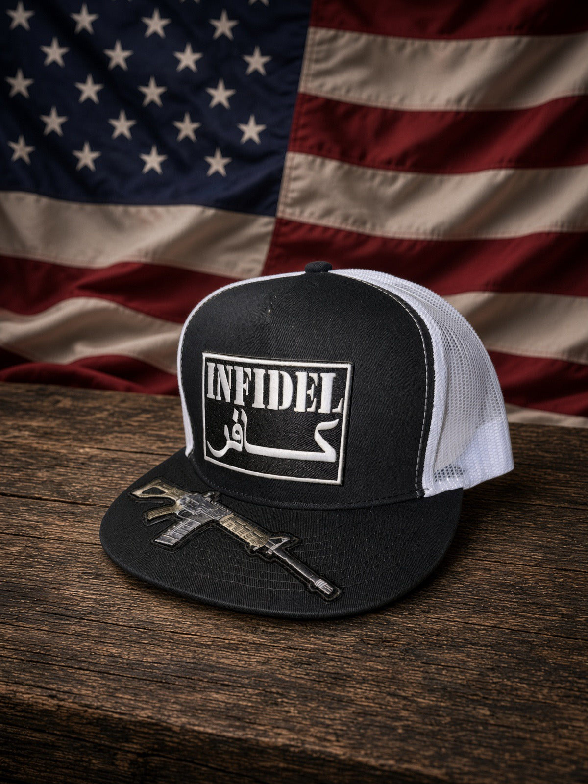 The HANG MAN -black/white snap back hat