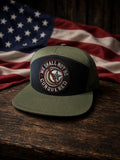 THE IRON WILL - black front/OD Green mesh back and brim -7Panel